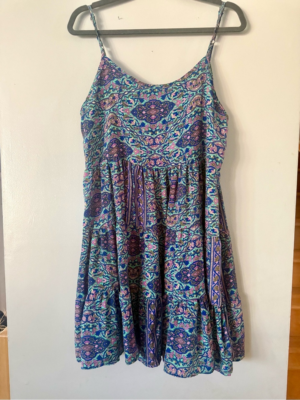 Karma Highway Boho Patchwork Sundress - Blue/Purple Multi One Size
